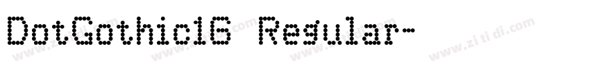 DotGothic16 Regular字体转换